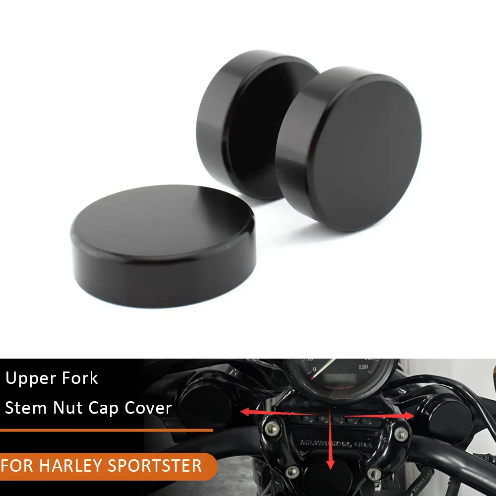 

3PCS For Harley Sportster 48 XL1200S XL1200C XL1200X XL1200XS 1988-2013 Motorcycle Front Fork Cover Bolts Decorative Top Caps