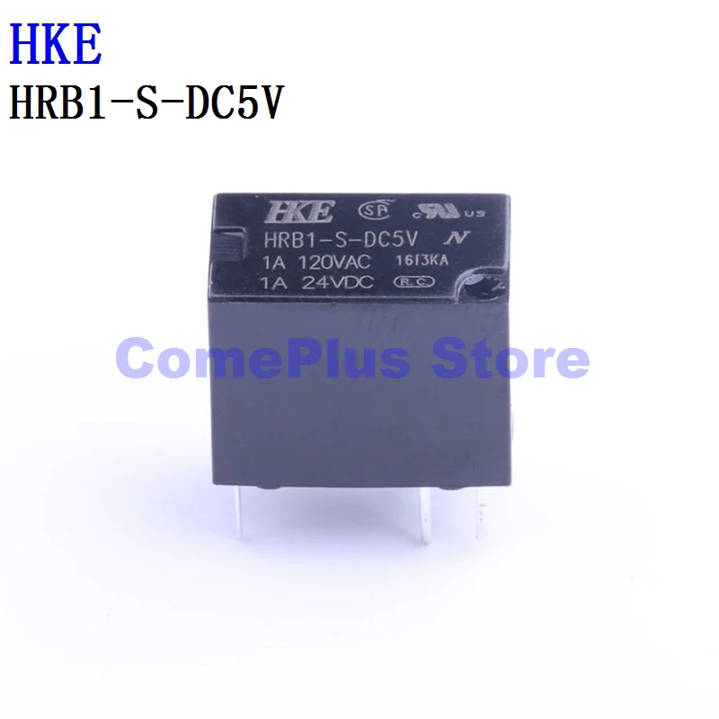 5PCS HRB1-S-DC5V HRB1-S-DC12V HRB1-S-DC24V HKE Signal Relays 50pcs hk19f dc5v shg hk19f dc12v shg hk19f dc24v shg 2a 30v 1a 125v 8pin miniature electromagnetic signal relay hk19f 5v 12v 24v