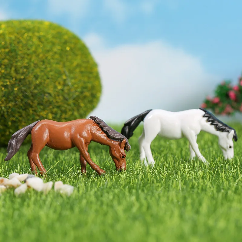 Charming Mini Pony Ornament for Fairy Garden and Home Decor