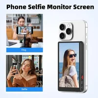 Écran de moniteur de Selfie de téléphone, support magnétique sans fil, caméra arrière de téléphone Vlog, connexion WiFi Bluetooth pour Selfie en direct 1