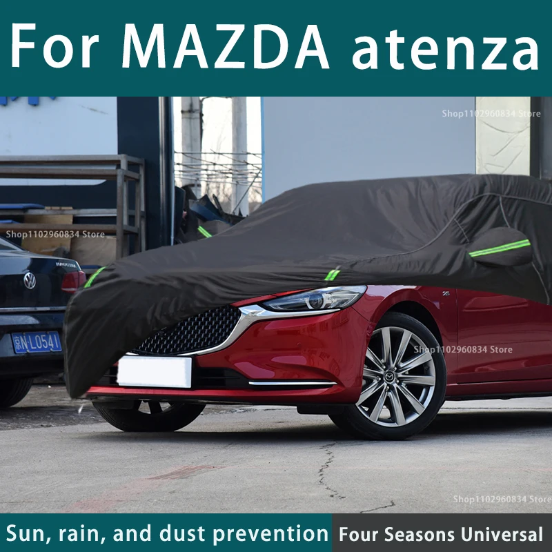 

For MAZDA atenza fit Outdoor Protection Full Car Covers Snow Cover Sunshade Waterproof Dustproof Exterior black car cover