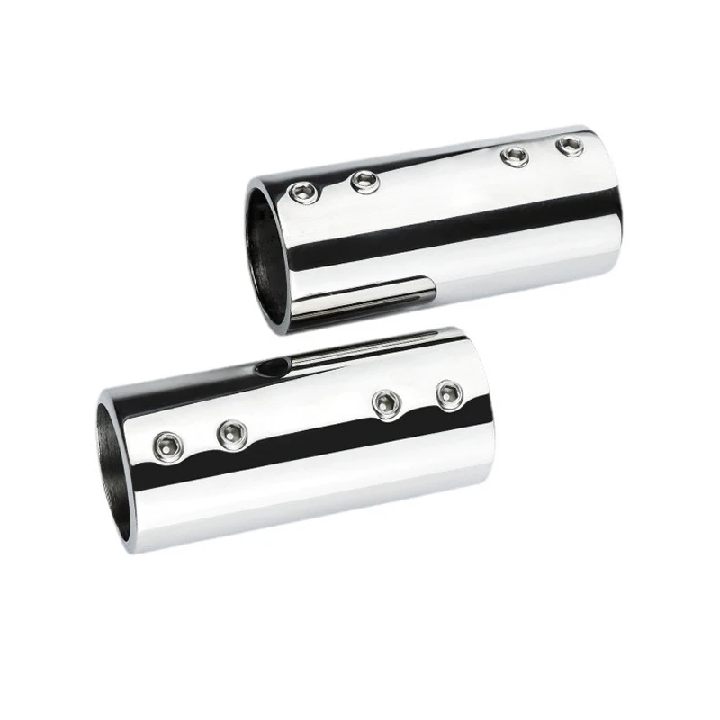 Boat Handrail Fittings Boat Handrail Pipe Fittings 180 Degree Flat Mouth Pipe Connector 316 Stainless Steel Elbow Tee Straight Rail Connector