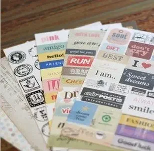 

6pcs/lot Cute Vintage Postmarks Sticker Multifunction Cartoon DIY Paper Sticker Sign post Label