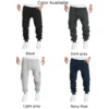 Mens Overalls Loose Joggers Workout Cargo Pants Sweatpants Active Sports Trousers Drawstring Multi Pocket Men's Casual Pants 5