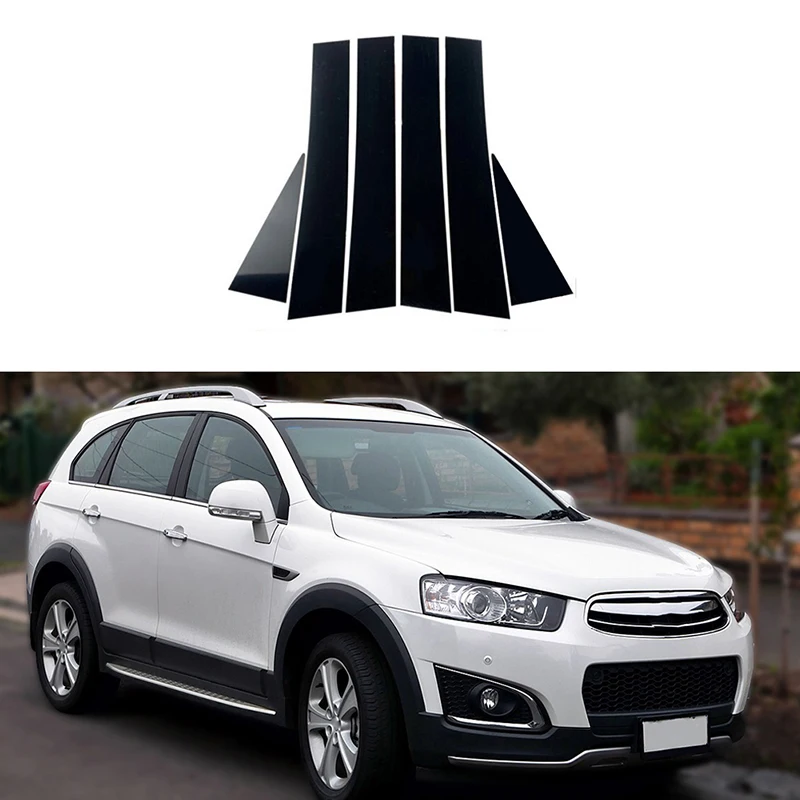 Chevrolet Captiva 2007-2018  ̵ ī  ʷ Ʈ Ʈ Ŀ  ƼĿ Ŀ Gloss Paino Black  6pcs
