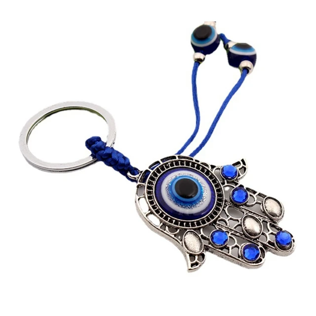 Türkisch blaue Augen Amulette Wand zum Schutz hängen Anhänger Hamsa Hand  Auto Schlüssel - AliExpress