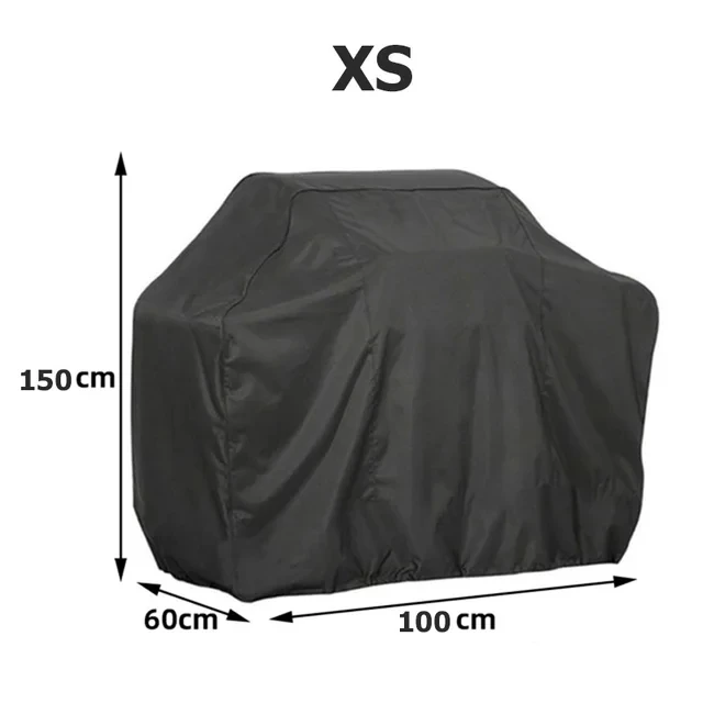 Durable Black UV-Protective BBQ Grill Cover