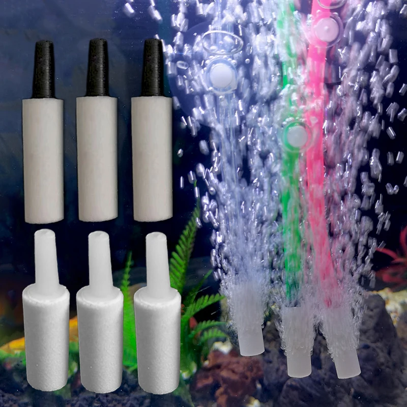 

5pcs Aquarium Mini Round Mineral Bubble Air Stone Pond Fish Tank Pump Aerator Aeration Hydroponic Oxygen Airstone Accessories