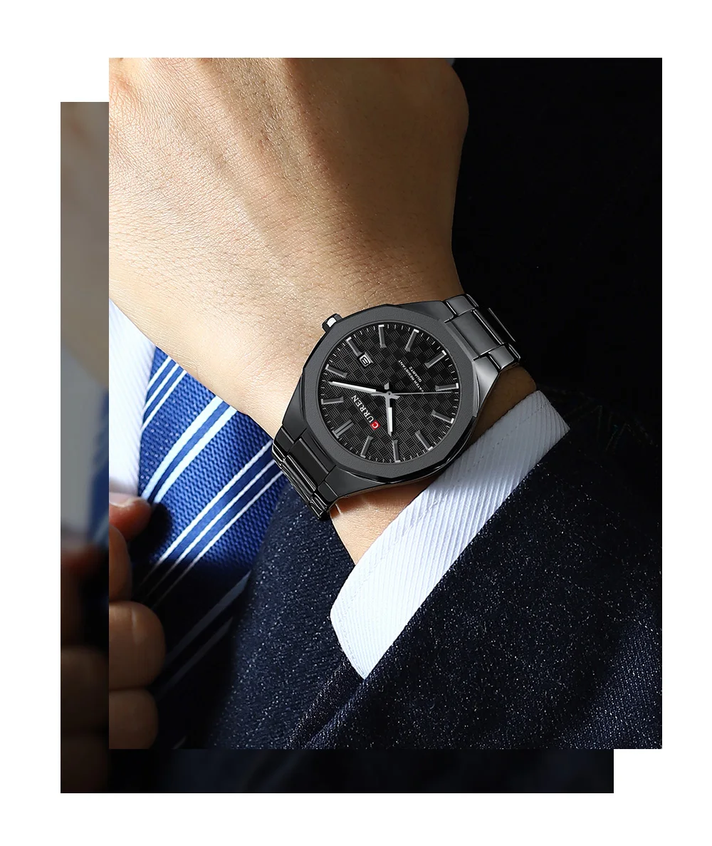 CURREN Men's Simple Watches New Fashion Minimalist Quartz Wristwatch with Luminous Hands Waterproof Business Clock