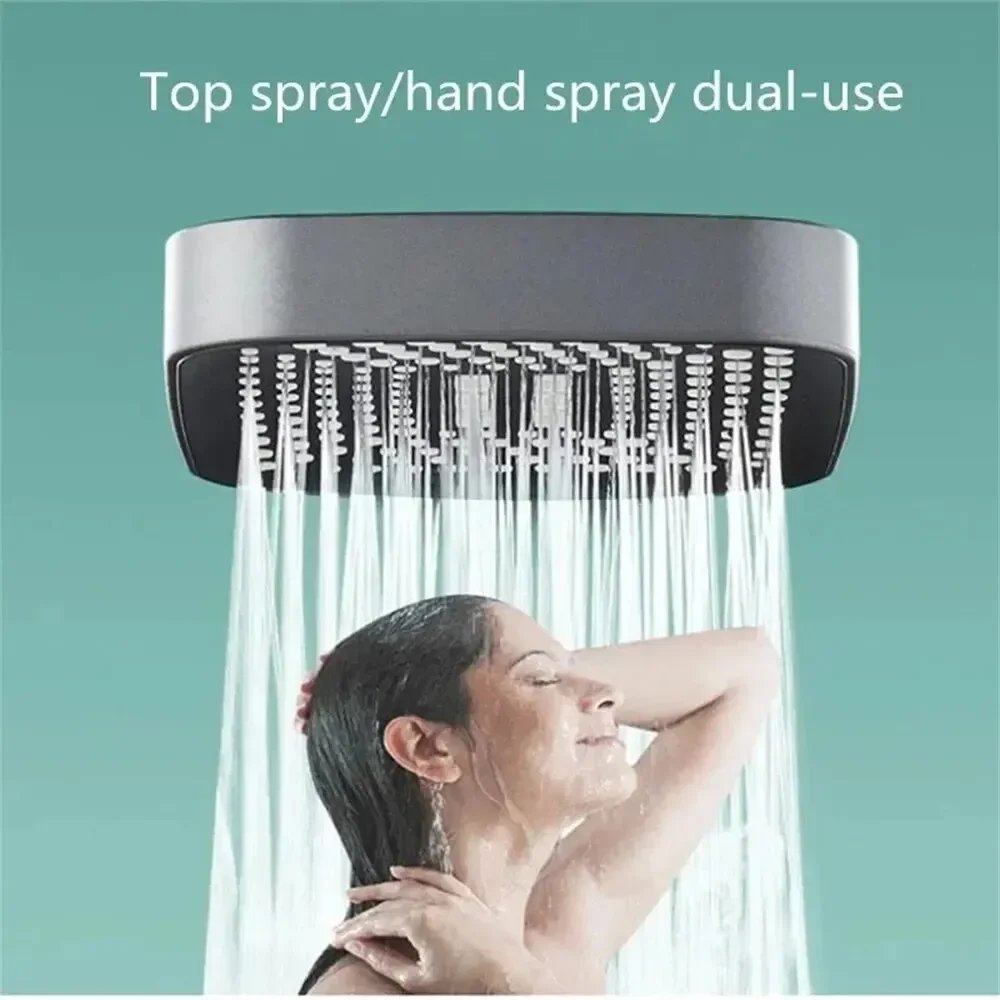 Shower Head Adjustable 3 Mode Rainfall Large Flow High Pressure Water Saving Mixer Bathroom Accessories