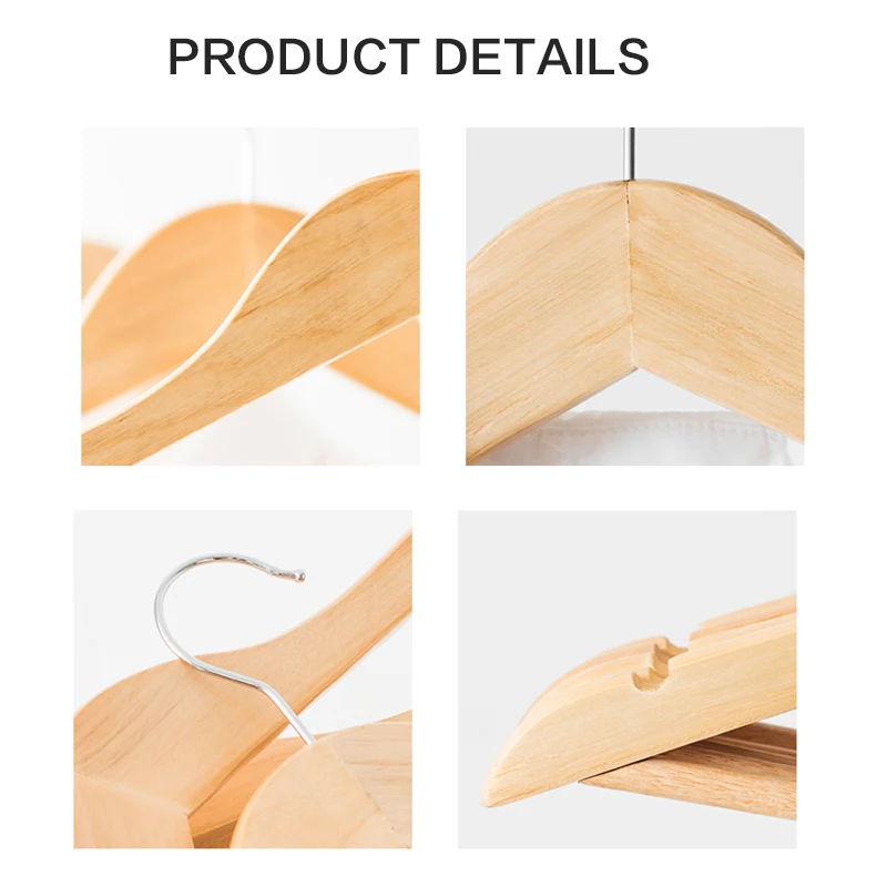 10 pieces solid wood hangers for home use wooden clothes hangers for shirts outerwear wardrobes clothes hanger