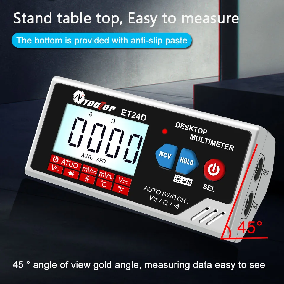 Advanced Desktop True RMS Digital Multimeter with Auto Range and NCV Testing