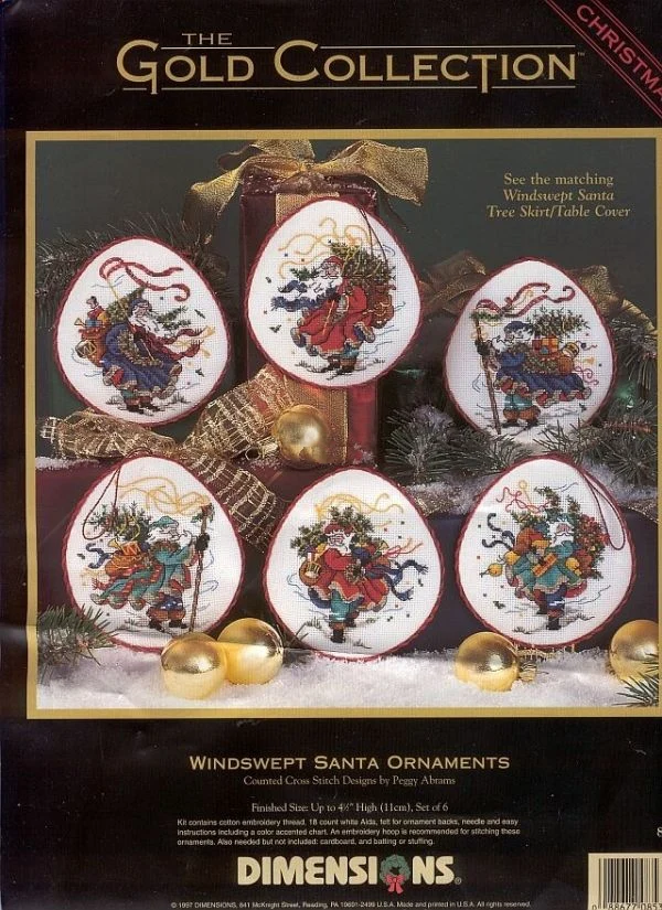 Egypt Cotton Threads Genuine Product Egypt Cross Stitch Kits Suite Riolis 1510 Dim 08530 Windblown Santa 46-37 cross stitch kit cross stitch tools