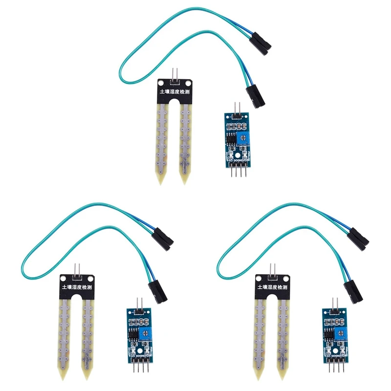 

3X Soil Hygrometer Detection Module Moisture Sensor FC-28 DC 3.3V-5V