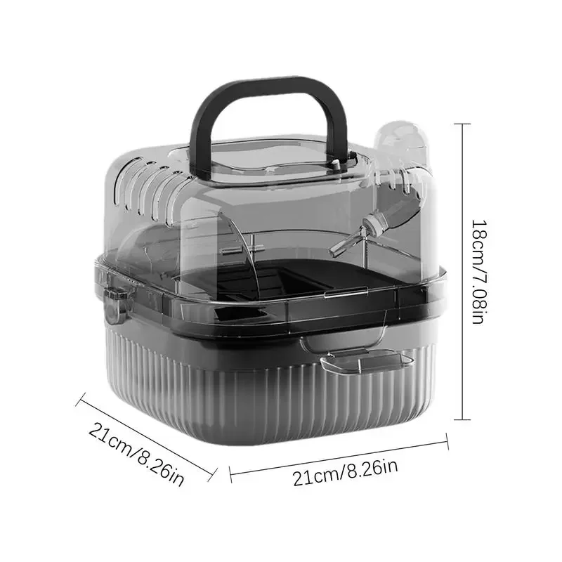 Chinchilla Cage Hamster Travel Carry Case for Small Animal with Water