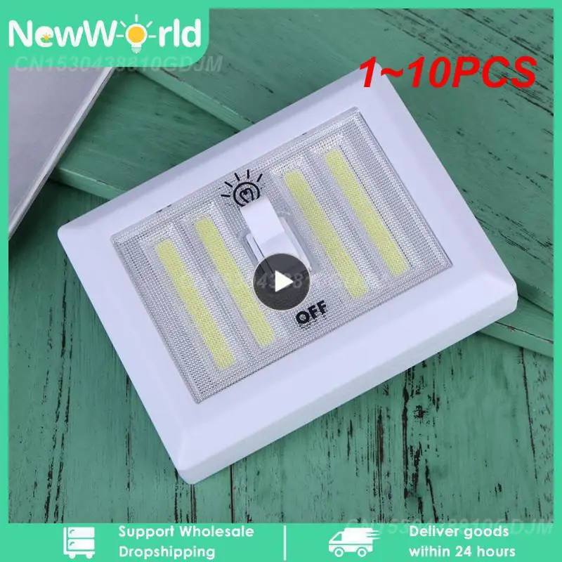

1~10PCS Wall Switch Night Light Corridor LED Lamp Outdoor Camping Hiking Lights Battery Operated LED Emergency Lamp