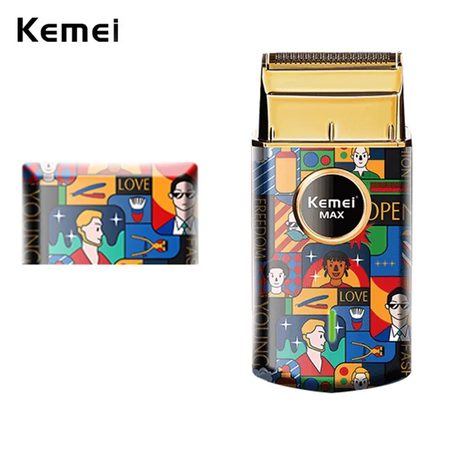 Kemei Uno Cordless Single Foil Shaver Professional Lithium Razor_voghion.com