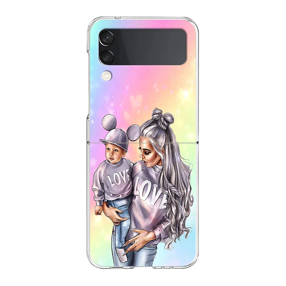 Super Mom Baby Hard Transparent Foldable Shockproof Phone Case