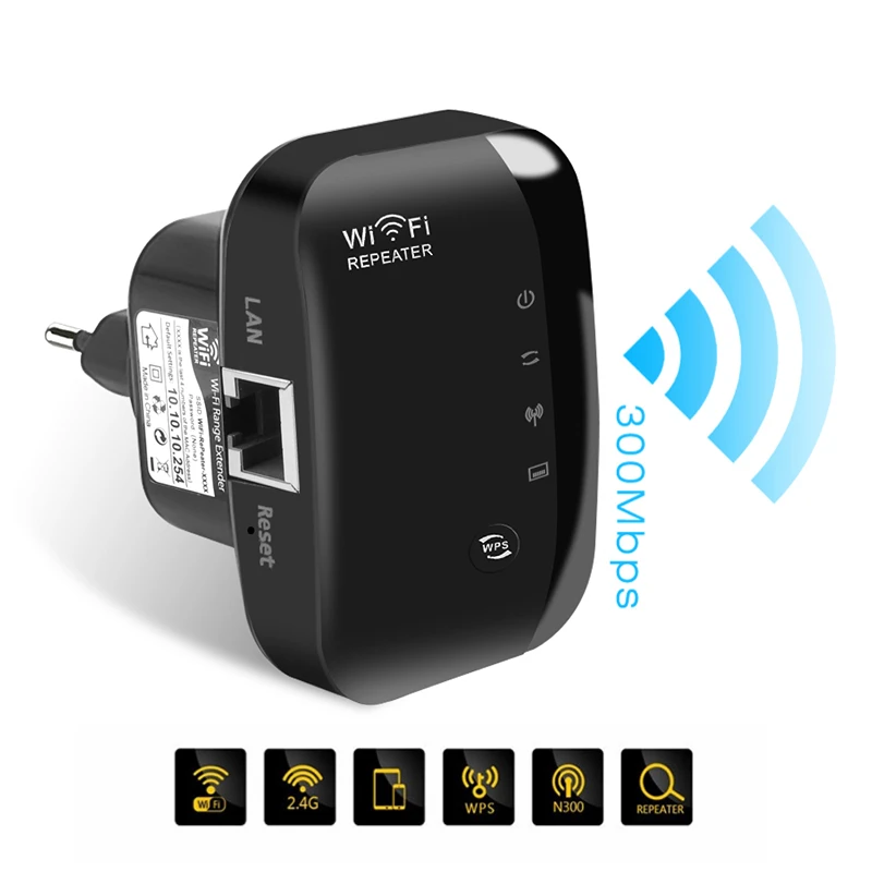 

Беспроводной Wi-Fi репитер 300 Мбит/с, 2,4 ГГц