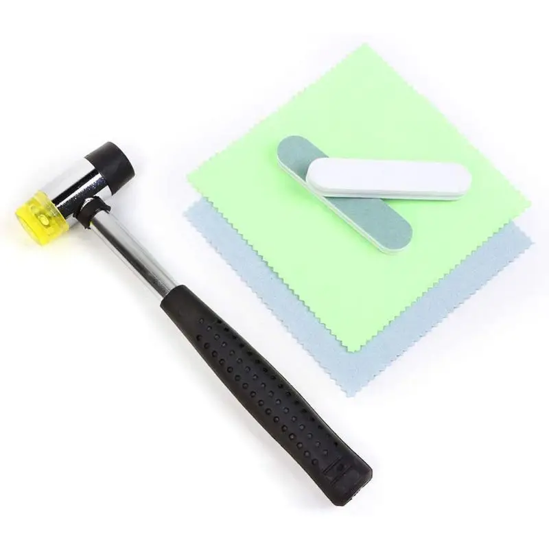 11Pcs Jewelers Rubber Hammer Mallet Finger Size Measuring Ring Mandrel Jewelry