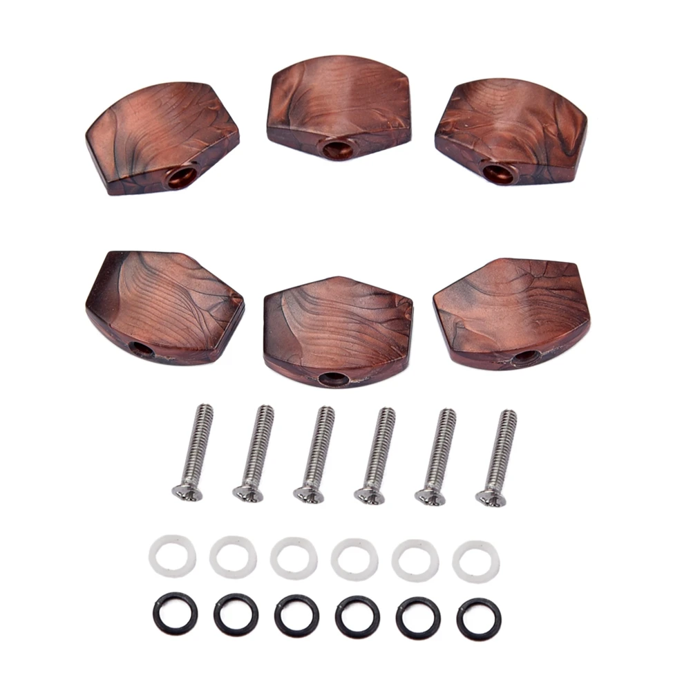 6 Pcs/Set Guitar Tuning Peg Buttons Tuning Pegs Knobs Machine Heads Buttons For Guitar