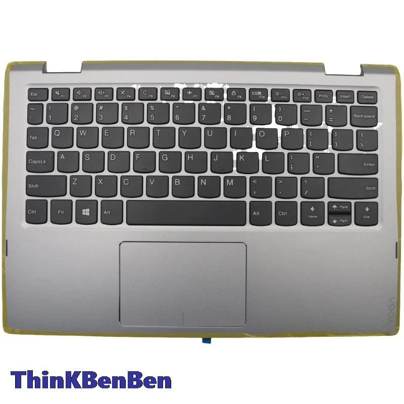 

US English Keyboard Mineral Gray Upper Case Palmrest Shell Cover For Lenovo Ideapad Yoga 330 11 Flex 6 11IGM 5CB0Q81387