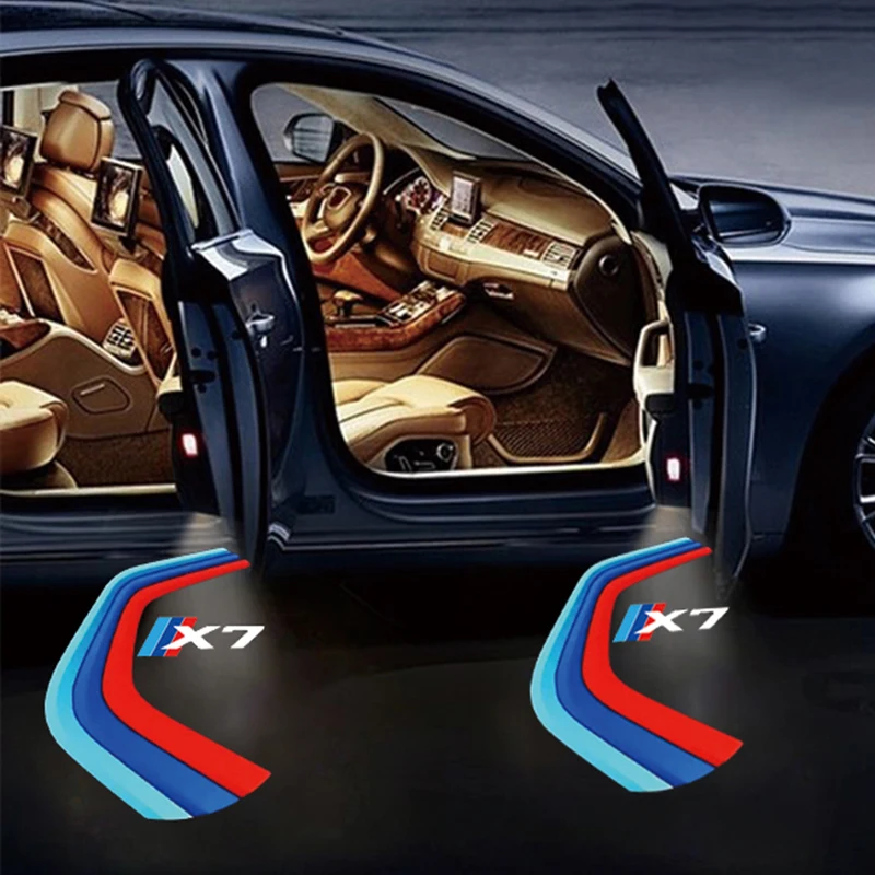 Автомобильные аксессуары для X7 X6 X5 X4 X3 X1 E71 E72 F16 F86 2X светодиодный Автомобильный Дверной светильник лазерный проектор лампа приветственный свет аксессуары призрака