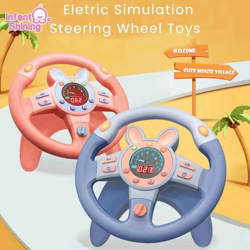 LQKYWNA Lenkrad Kinder, Car Lenkrad Spielzeug mit Sound, Fahrsimulator  Kinder, Kinderlenkrad zum Spielen im Auto Copilot, Frühes Pädagogisches  Geschenk für Jungen und Mädchen: : Spielzeug