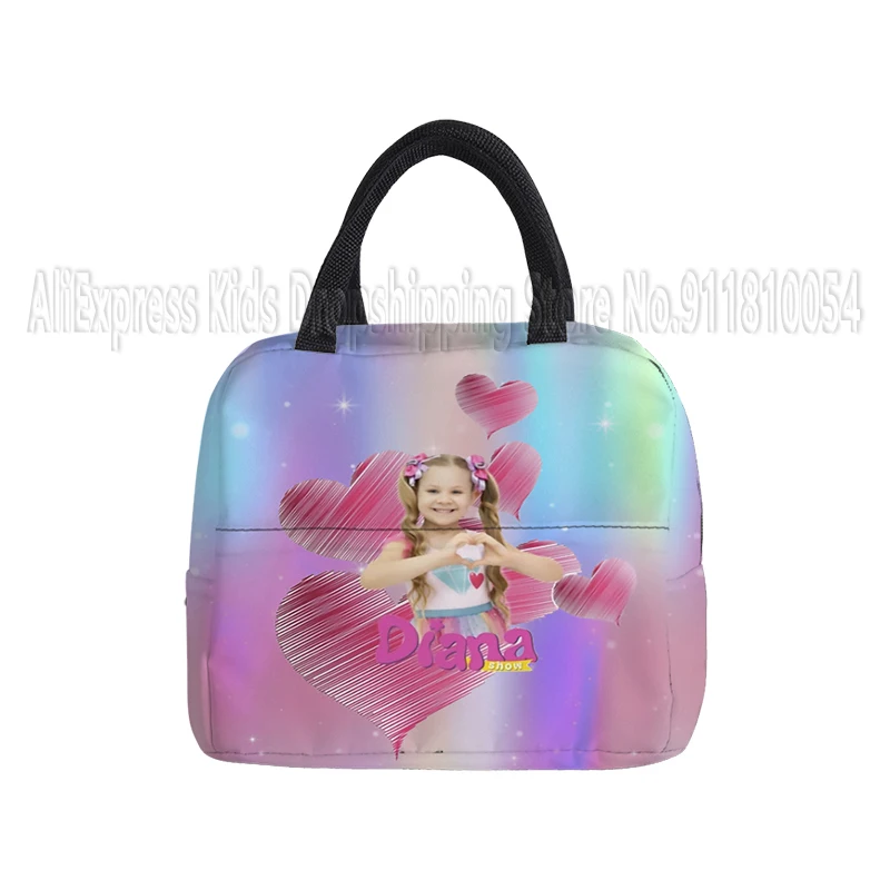 Diana And Roma Show Cooler Bags Kids Nurse Insulated Lunch Bag for School Office Nursing Portable Thermal Cooler Lunch Box 4