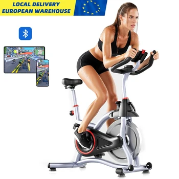 Bici da Spinning con Resistenza Magnetica - Silenziosa, Monitoraggio Cardiaco, Bluetooth e Calorie | Allenamento Cardio
