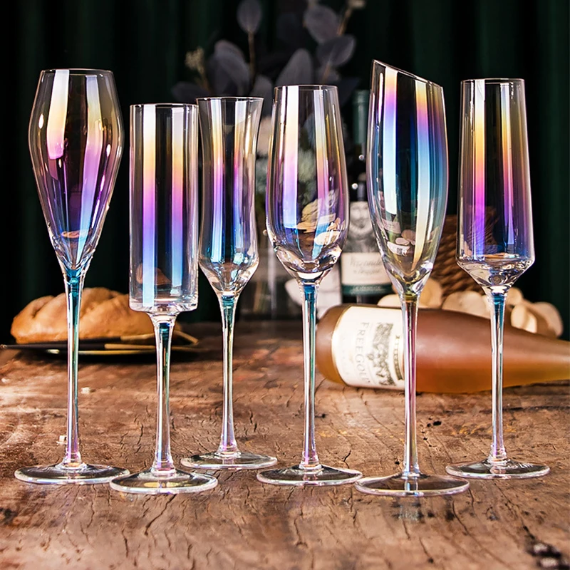 2024 2pcs Rhinestone Champagne Glasses Wedding Toasting Glasses