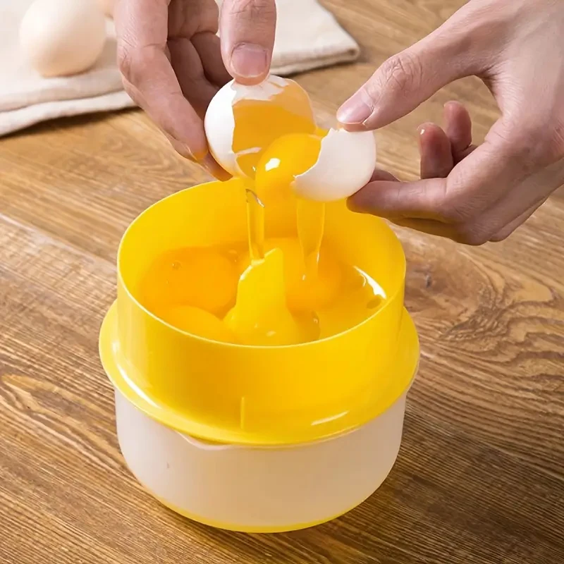 Egg separator Egg Yolk Separator and Clear Kitchen Gadgets Egg Separator Baking Tools Large Capacity Kitchen Accessories for Leaking White