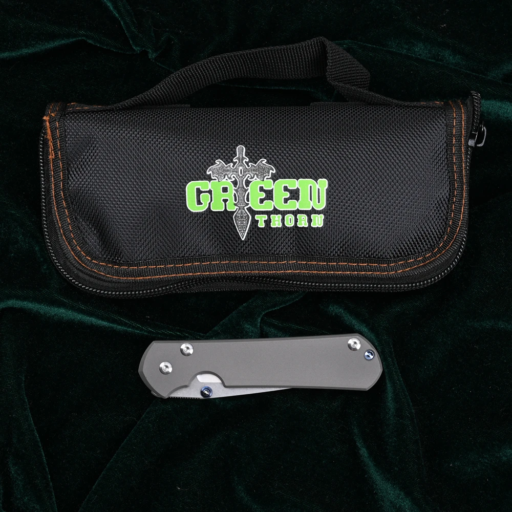 グリーンエスケープ QSP Canary Folder QS150-C1 Knife - Stonewash 14C28N Drop Point