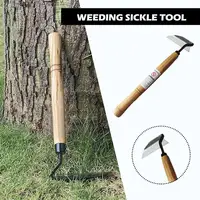 Composite Steel Long Neck Bend Handle Sickle Multi-functional Hand-held Weeding Sickle Hoe Outdoor Gardening Hand Tool 1