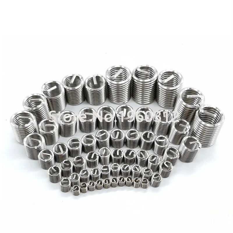 Thread Repair Insert 2-50pcs M2M2.5M3M4M5M6M8M10M12M16 Stainless Steel Screw Coiled Wire Helical Threaded Inserts Set Helicoil Thread Repair Insert