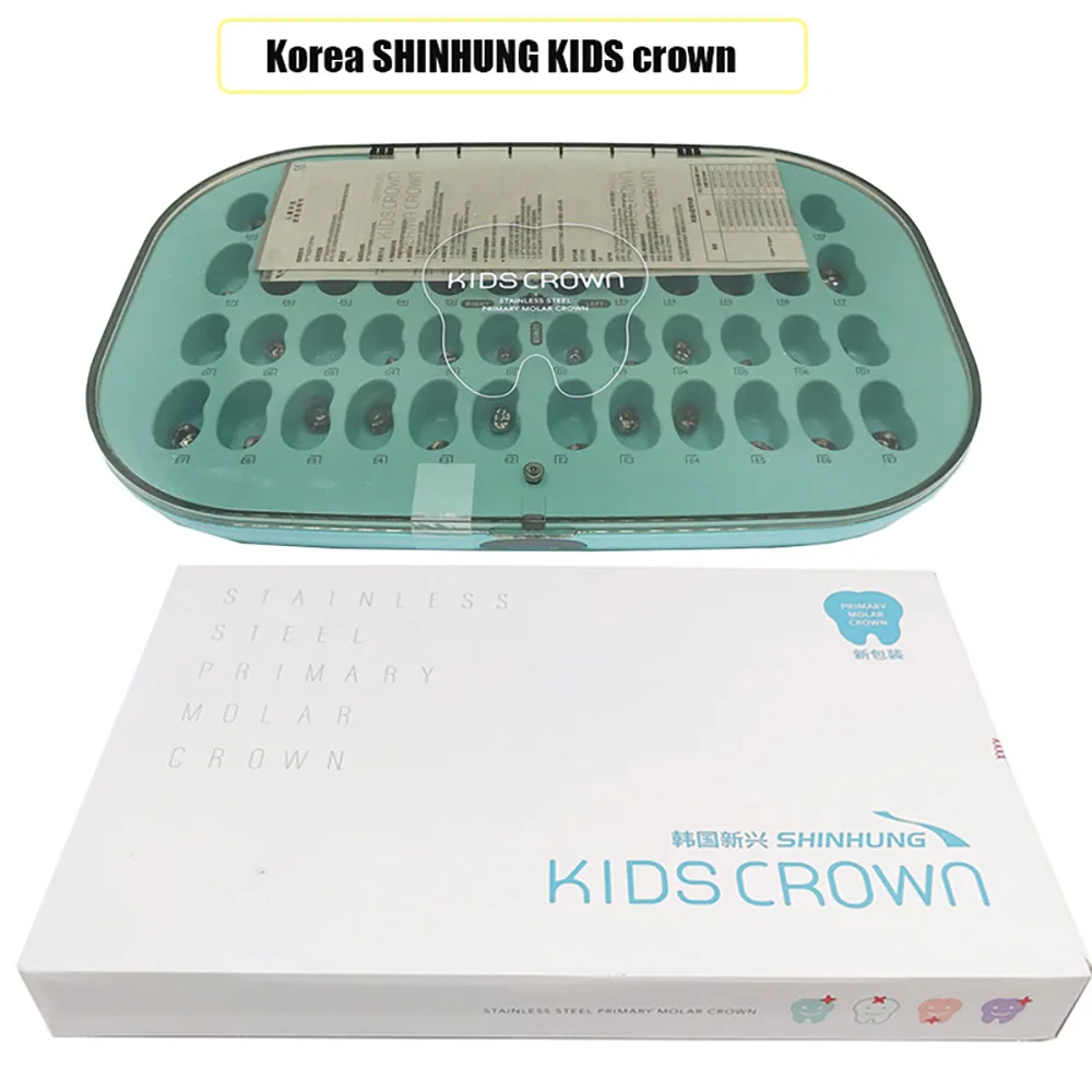 

48 шт., Детские молярные металлические короны SHINHUNG Dental