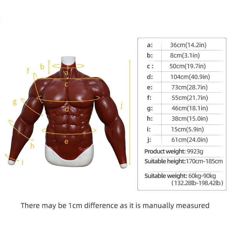 Men's Silicone Muscle Suit Upgrade False Chest Abs Is Suitable for Cosplay Large-scale Stage Performance Clothing