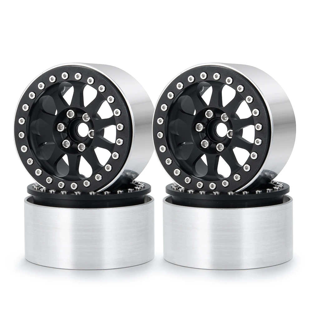 INTEGY Machined Alloy T6 Rear Dually Wheels (2) For Tamiya 1/14 Scale RC Tractor Trucks - Model C26594GUN