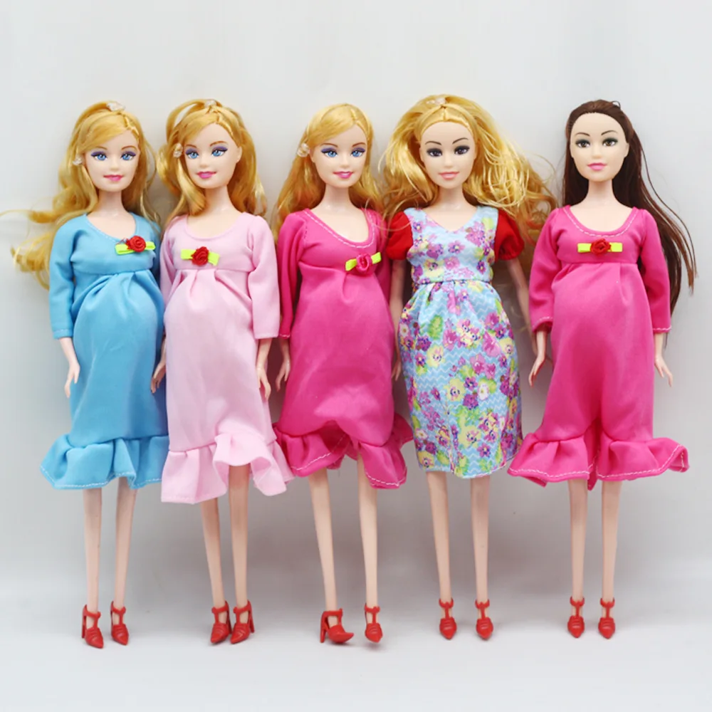 2023 Baby Toy Dolls Real Pregnant Doll Suit Mom Doll Have A Baby In Her Tummy For Barbies Doll Child Educational Toy 3