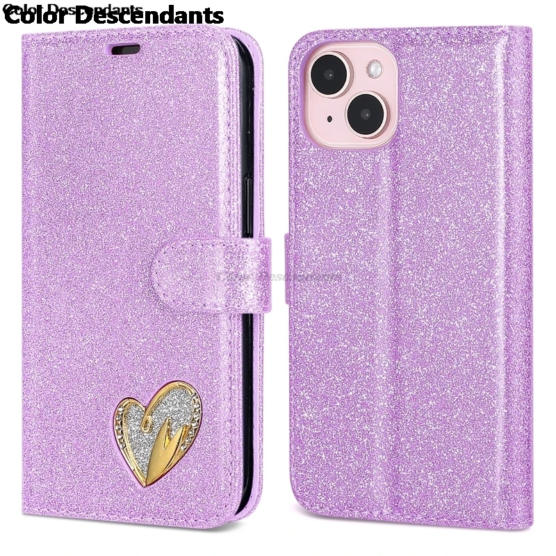 Luxury Magnetic Flip Leather Glitter Case - Fashionable and Fancy Cover