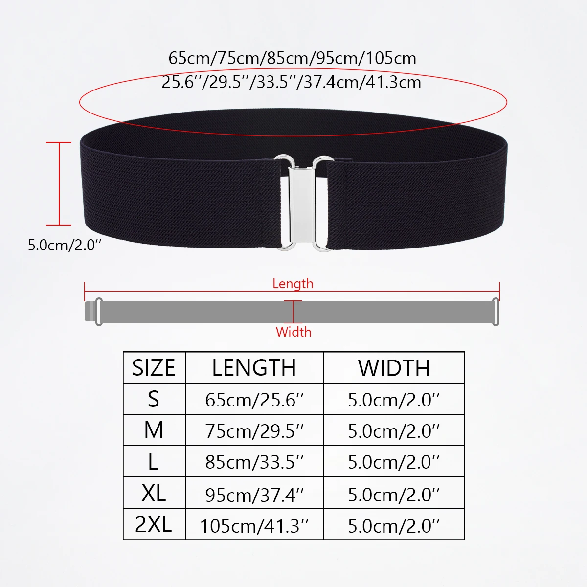SISHION 2025 Frühling Mode Schwarz Frauen Taille Gürtel YD0010 Plus Größe Elastische Korsett Gürtel Y2K Zubehör Ceinture – Detail 3