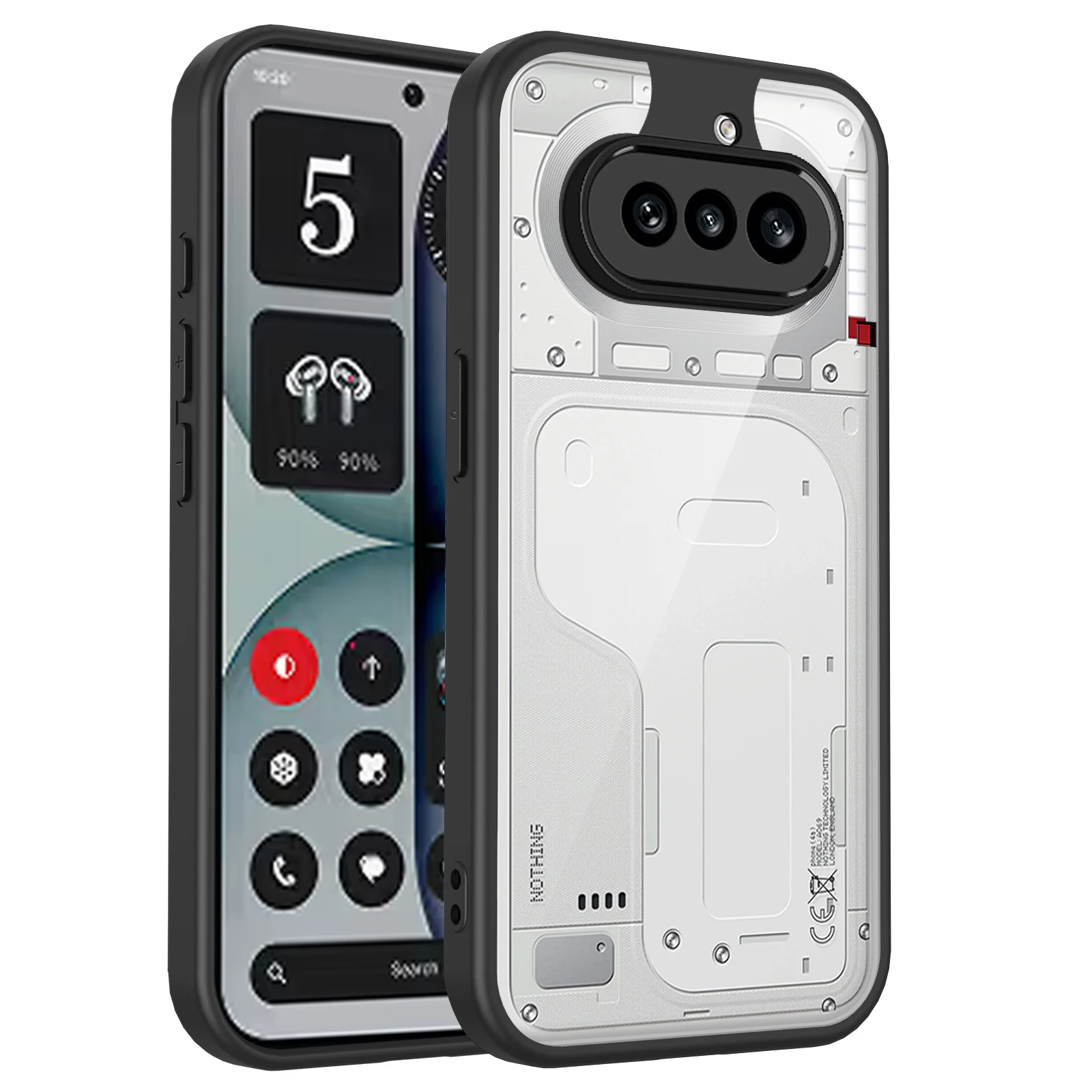 Shockproof Silicone Plating Bumper Case with Clear Back Cover and Hard Matte Finish