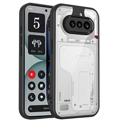 Shockproof Silicone Plating Bumper Case with Clear Back Cover and Hard Matte Finish for Nothing Phone (4a) (Black)