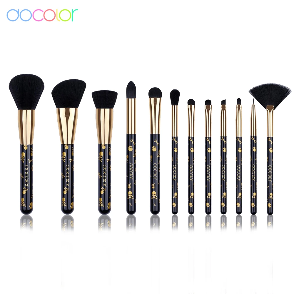 Docolor Creative Skull Goth Makeup Brushes Face Powder Foundation