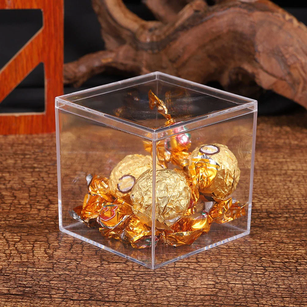 

Square Practical Storage Boxes Figurine Clear Display Cases Small Acrylic Box Acrylic Cube Box Small Acrylic Cubes