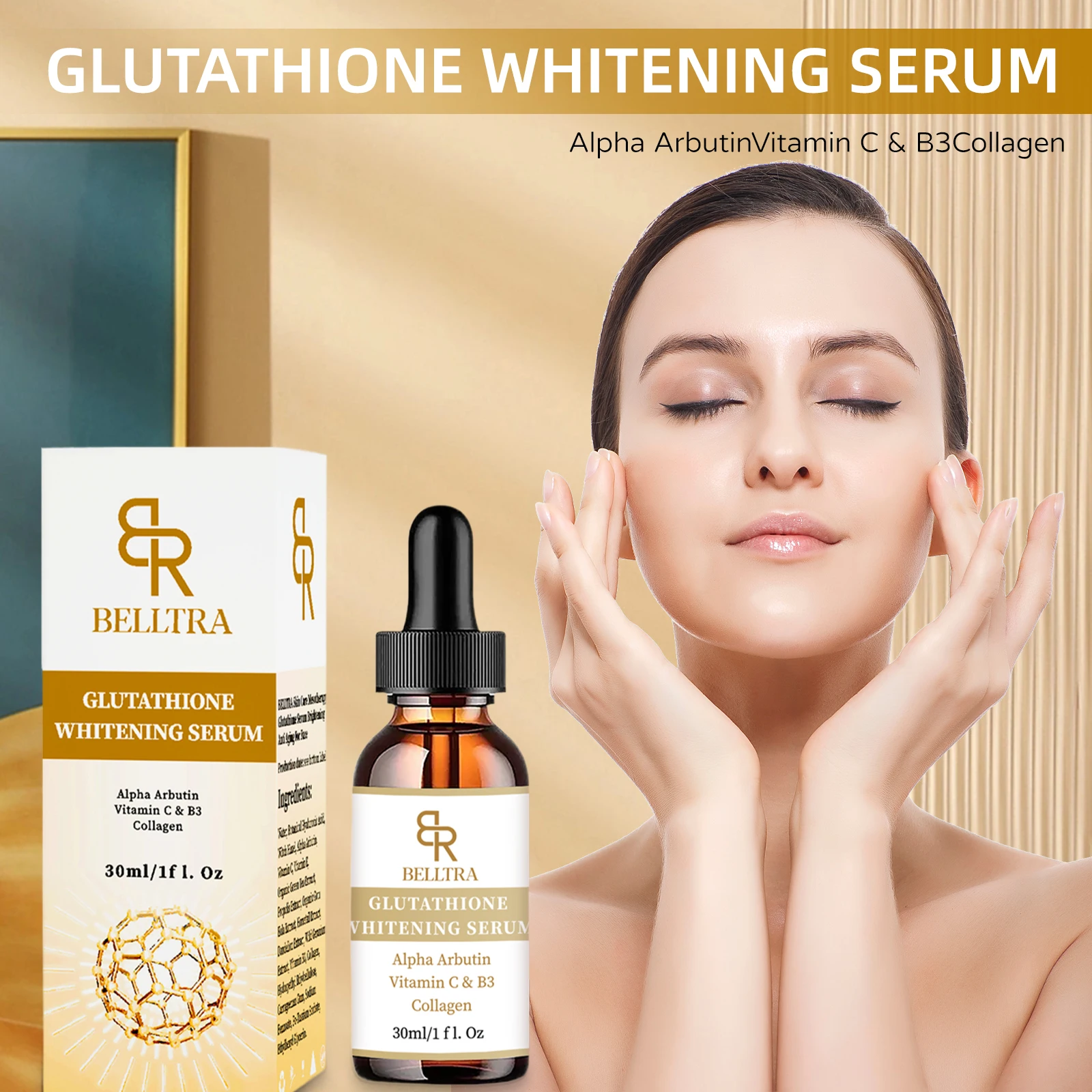 Glutathione Whitening Freckle Serum Remove Melasma Dark Spots Face Whitening Serum with Vitamin C Nicotinamide Kojic Acid anti wrinkle face serum essence facial cream with retinol 50 year old anti aging remove wrinkle firming and nourish skin care