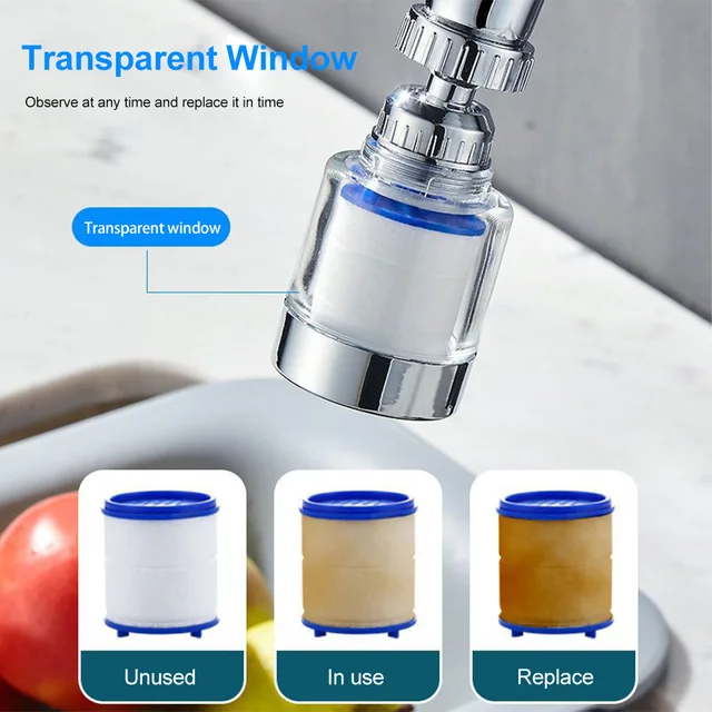 1PCS Filter Element Faucet Water Purifier Filter Shower PP Cotton Filtration For Kitchen Bathroom Remove Chlorine Heavy Metals 5