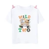 Wild One Animal Printed Family Matching Shirt Jungle Party Dad Mom Sis Bro Kids Look Outfit T-shirt Birthday Family Clothes Tops 5