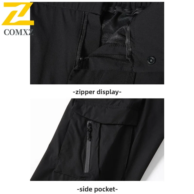 EiAO Men's All Seasons Quick-Dry Hiking Pants Waterproof Windproof Breathable Plus Size Outdoor Workwear Camping Mountaineering