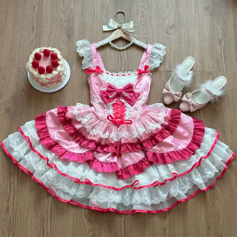 NONSAR Japanese Sweet Lolita Jsk Mini Dress Women Kawaii